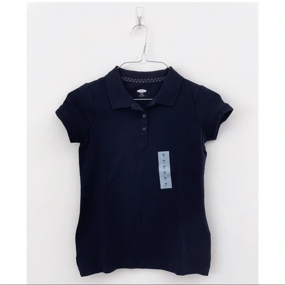 OLD NAVY Girl’s Short-Sleeve Pique Polo in Black